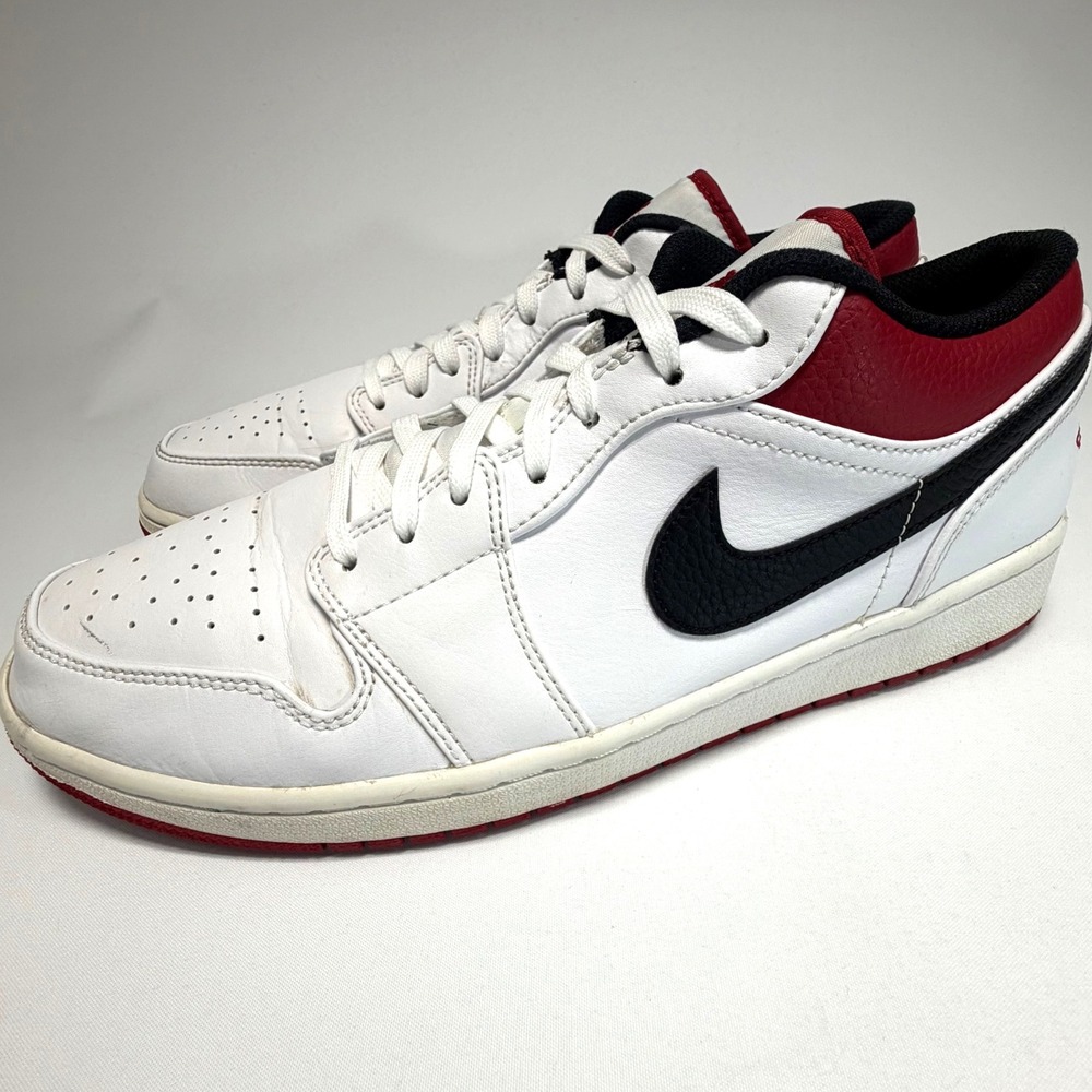 Air Jordan 1 Low Chicago Black Toe White Red Black Men's Size 12 553558-118